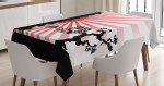 Shinto Building And Tree Printed Tablecloth Home Decor