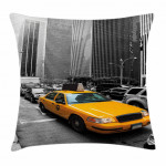 New York Manhattan Road Printed Cushion Cover