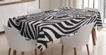 Black And White Zebras Eyes And Face Printed Tablecloth Home Decor