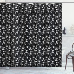 Polka Dots Chains Flowers Shower Curtain