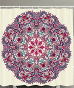 Shower Curtain Tribal Floral Mandala 3d Printed