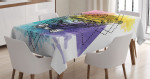 Funny Geometric Abstract Printed Tablecloth Home Decor