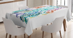 Feathers Eyes Vision Art Printed Tablecloth Home Decor