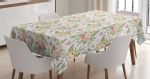 Vintage Pastel Flora Pattern Printed Tablecloth Home Decor