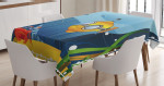 Crab Fish Sea Printed Tablecloth Home Decor