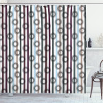 Vertical Stripe Motifs Shower Curtain