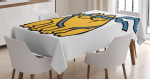 Hero Pet With Blindfold Art Printed Tablecloth Home Decor