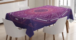 Colorful Astrology Signs Purple Printed Tablecloth Home Decor