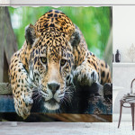 Jaguar Wildcat Feline Tige Pattern Shower Curtain Home Decor