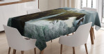 Rocks Stormy Sealife Printed Tablecloth Home Decor