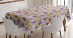 Vibrant Abstract Flowers Printed Tablecloth Home Decor