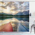 Edith Lake And Old Boats Shower Curtain