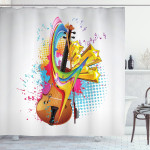 Creative String Instrument Shower Curtain