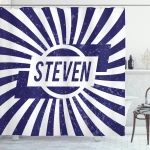 Name In Blue And White Shower Curtain Shower Curtain