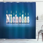 Boys Name Party Candle Shower Curtain Shower Curtain