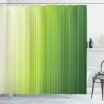 Ombre Color Stripe Digital Shower Curtain Shower Curtain