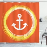 Anchor Image In Circle Shower Curtain Shower Curtain
