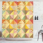 Colorful Triangle Patches Shower Curtain Shower Curtain