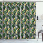 Yummy Banana And Leaves Shower Curtain Shower Curtain