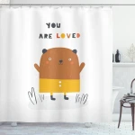 You Are Loved And Doodle Bear Shower Curtain Shower Curtain