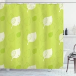Old Fashion Retro Leaf Shower Curtain Shower Curtain
