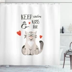 Cartoon Cat Shower Curtain Shower Curtain