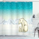 Arctic Animal Family Shower Curtain Shower Curtain