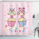 Couples Cupcakes Romantic Shower Curtain Shower Curtain