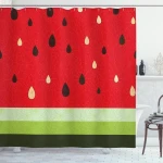 Watermelon Macro Fruit Shower Curtain Shower Curtain
