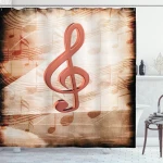 Grunge Abstract Notes Shower Curtain Shower Curtain