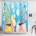 Butterflies On Flowers Shower Curtain Shower Curtain