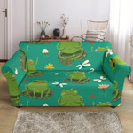 Beautiful Wildlife Cute Frog Dragonfly Design Sofa Cover