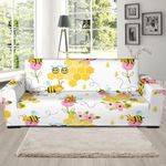 Cute Bee Signs Of Spring Design Sofa Cover
