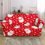 Red Theme Meneki Neko Lucky Cat Pattern Sofa Cover