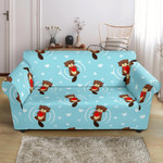 Lovely Otter Heart Pattern Cute Style Sofa Cover