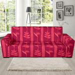 Pretty Heliconia Pink And Maroon Design Sofa Cover