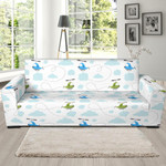 Helicopter Flying Up To The Sky Design Sofa Cover