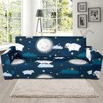 Cool Sheep Playing Cloud Moon Design Sofa Cover