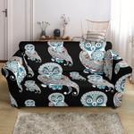 Black Version Unique Owl Tribal Pattern Sofa Cover