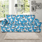 Cool Pelican On Deep Sky Blue Design Sofa Cover