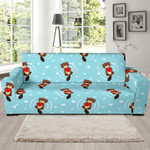 Otter Hugging Red Heart Design Sofa Cover