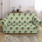 Lovely Design Green Theme Bonsai Japanese Pattern Sofa Cover
