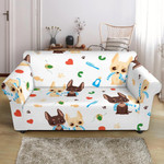 Sweet Heart Cute Chihuahua Dog Pattern Great Style Sofa Cover