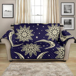 Beautiful Moon Tribal Pattern Blue Sofa Couch Protector Cover