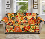 Lip Smacking Pizza Texture Design Sofa Couch Protector Cover