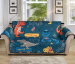 Dinosaur Music Skating Design Sofa Couch Protector Cover