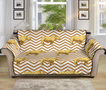 Cute Rhino Yellow Pattern Sofa Couch Protector Cover