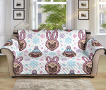 Pretty Pug Hat Rabbit Costume Sofa Couch Protector Cover
