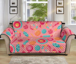 Colorful Candy Pattern Coral Theme Design Sofa Couch Protector Cover