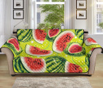 Watermelon Theme On Green Yellow Sofa Couch Protector Cover